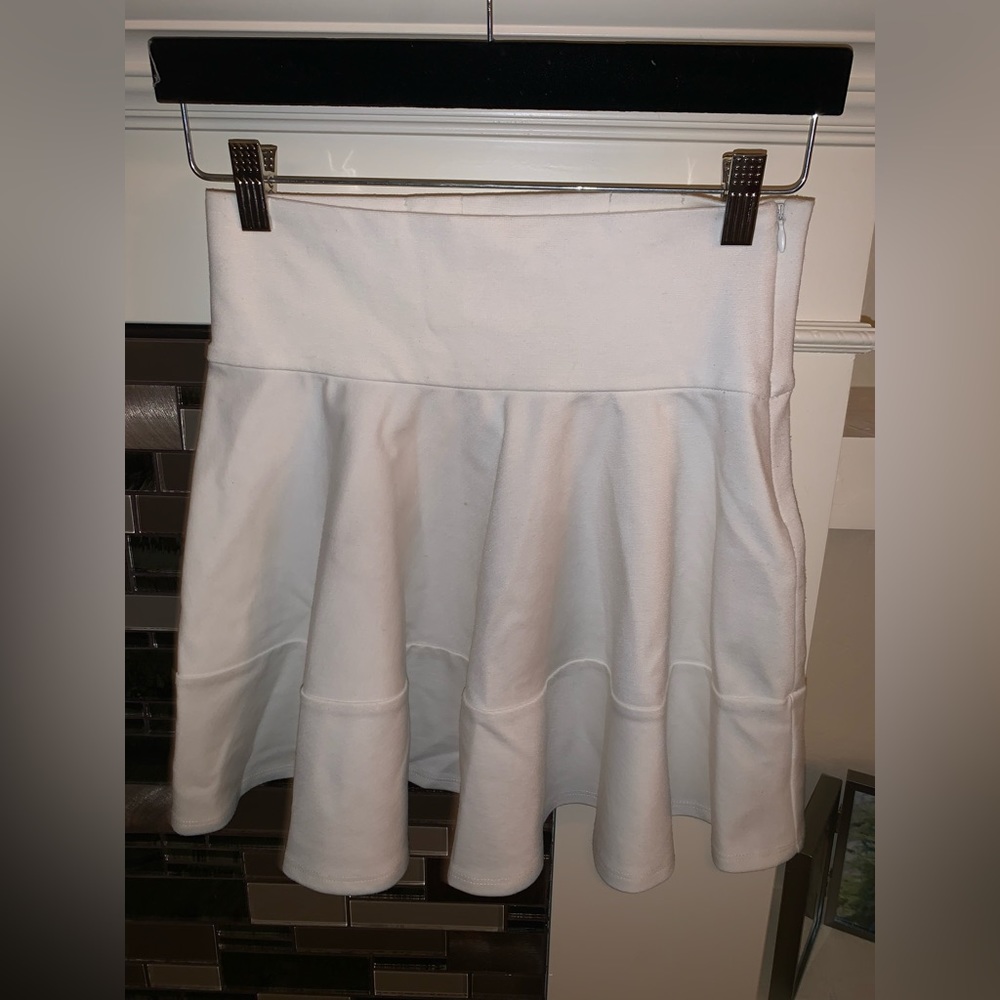 White Flare mini Skirt
